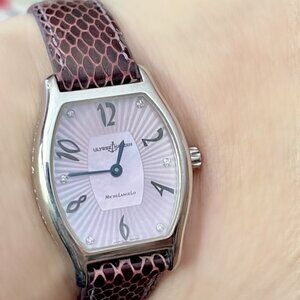 Rare Elegant Swiss Ulysse Nardin Michaelangelo Watch Diamond Dial